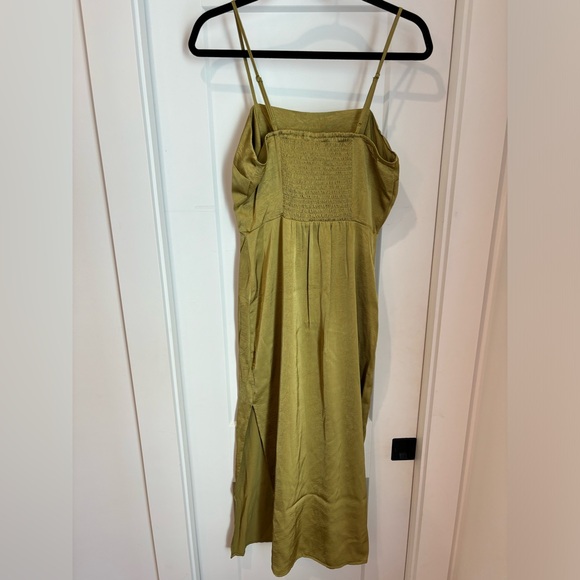 NWT a new day Olive Green Spaghetti-Strap Midi Dress - Picture 2 of 4